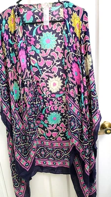 Free People  Border Kimono Plum  Multi Color Combo One Size - Image 1 of 4