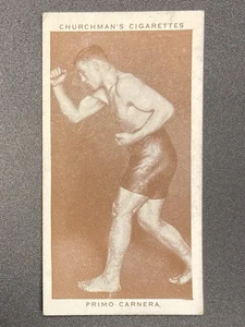 1938 Churchman's Boxing Personalities Tobacco Card #7 Primo Carnera - Picture 1 of 2