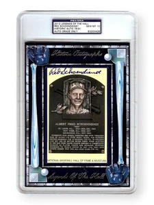 Red Schoendienst Signed Autograph Hall of Fame Postcard Auto Grade 10 PSA 78/91 - Picture 1 of 2
