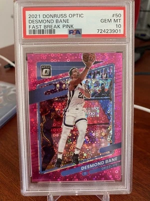 2021 Donruss Optic Desmond Bane Fast Break Pink /20 PSA 10 Memphis Grizzlies NBA - Image 1 of 2