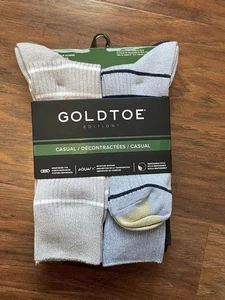 NUEVOS CALCETINES ACANALADOS INFORMALES PARA HOMBRE TALLA 6-12,5 GOLDTOE 6 PARES - Imagen 1 de 3