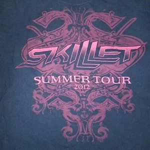 SKILLET Summer 2012 Tour Original 2 Sided Black Large L T SHIRT NOT A REPRINT! - Picture 1 of 3