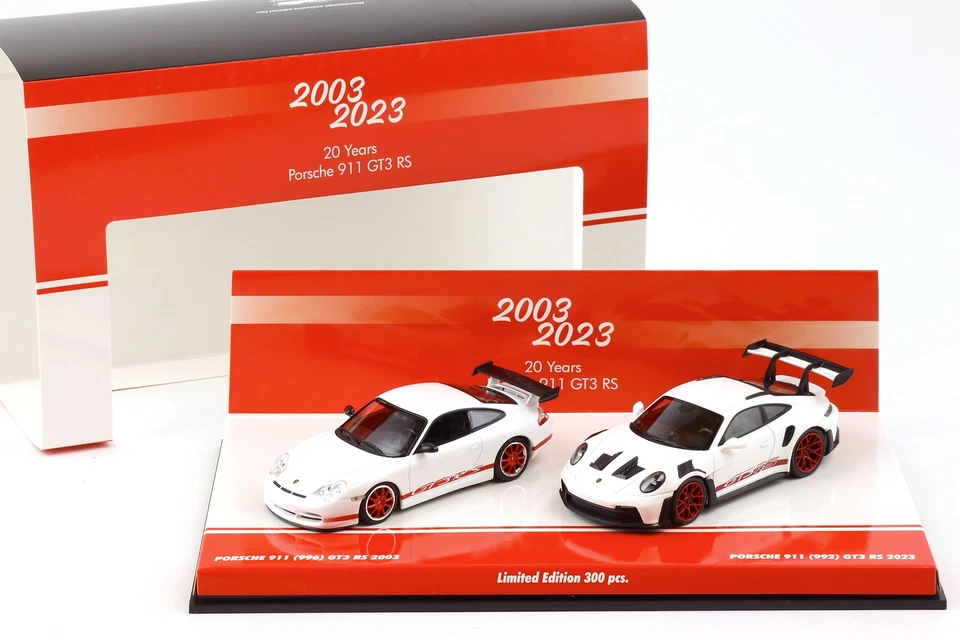 Set 20 Jahre Porsche 911 GT3 RS (996/992) Minichamps 1 43 413062190