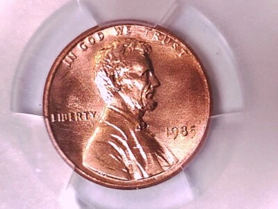 1985 P Lincoln Memorial Cent Penny PCGS MS 67 RD 38778153 - Image 1 of 3