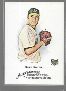 2008 Topps Allen & Ginter Greg Smith Rookie #298 Athletics