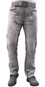 Unikat lange Lederhose (100% wildbookleder )SOFT ECHT-Leder mit Gürte Gr, 46-64 - Bild 1 von 5