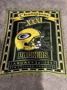 Green Bay Packers Super Bowl 31 Champions Throw Blanket The Northwest Company - Picture 1 of 2