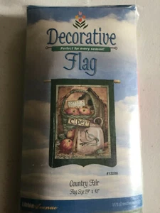 Libbie Avenue Garden Flag Country Fair Flag Autunno Mele Cassetta postale ogni 29” x 43”  - Foto 1 di 5