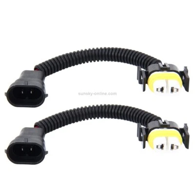 2 PCS H11 Coche HID Xenon Faro macho a hembra Cable de conversión con enchufe - Image 1 of 4