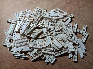 LEGO BULK LOT OF 130 WHITE MODIFIED PLATES 1X4 WITH 2 STUDS #92593 #41740 - Picture 1 of 1
