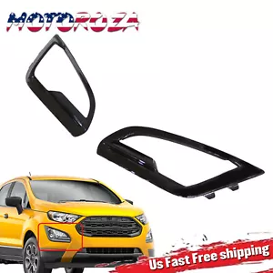 For 2018-2021 Ford EcoSport Left+Right Front Bumper Fog Light Lamp Covers Bezels - Picture 1 of 8