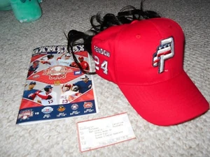 Washington Nationals Hat with Hair Potomac MIB Anthony Rendon Program Ticket - Picture 1 of 4