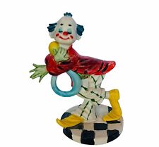 Circus Clown figurine Italy Roman Fontanini Depose resin baby pacifier decor vtg