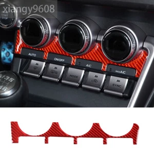 Red Carbon Fiber Air Conditioner Switch Button Trim For GR86 /Subaru BRZ 2022-23 - Picture 1 of 12