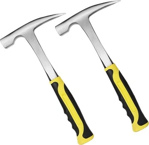 2 Pack Rock Pick Hammer With Non-Skid Handle, 12.8 Inch All Steel - Picture 1 of 7