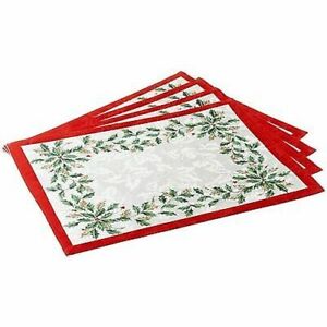 Lenox Holiday Ivory Placemats (Set Of 4)