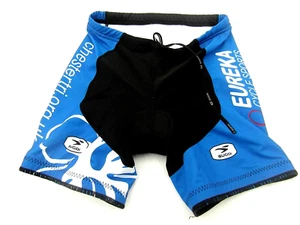 WOMEN'S CYCLING SHORT LEGGINGS - PADDED - W26 - Black / blue - SUGOI Eureka - Picture 1 of 7