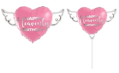 Happy Heavenly Birthday Balloons 心形天使翅膀 (2 包) — 第 1/4 张图片