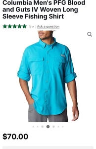 COLUMBIA Blood And Guts IV LS Woven Shirt Men's Sz 2xl New long Sleeve Fishing - Picture 1 of 8