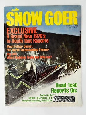 SNOW GOER Snowmobile Magazine September 1975 Vintage - Image 1 of 4