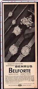 Relojes Benrus Belforte 1963 joyería hombres mujeres anuncio impreso vintage - Imagen 1 de 1