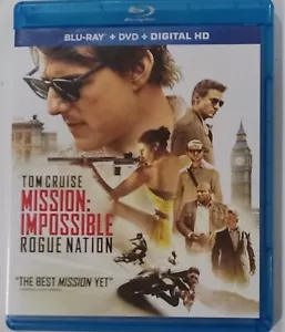 Blu Ray 2 Discs Mission Impossible TOM CRUISE 2015 PG13131 mins Action Adventure - Foto 1 di 3