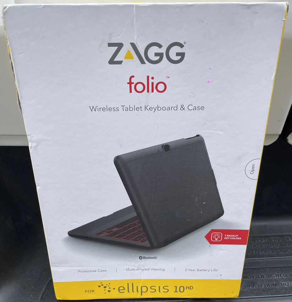 ZAGG Folio Series Wireless Tablet Keyboard and Case for Ellipsis 10 HD - Black - Image 1 of 1