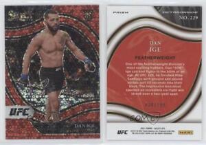 2021 Panini Select UFC Octagonside Red Disco Prizm /199 Dan Ige #229 Rookie RC