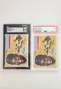 1956 Topps Willie Mays PSA 1 & 1956 Topps Willie Mays SGC 1 | Both Centered! - Bild 1 von 2