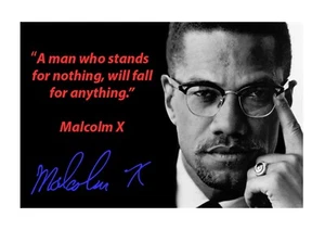 Malcolm X cita A4 reproducción autógrafo fotografía póster elección de marco - Imagen 1 de 10