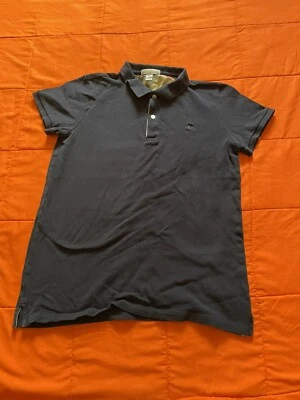 Camisa Burberry niños jóvenes 14 años azul manga corta logotipo bordado Foto 1 de 4