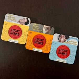 SET 3 PITILLERAS METÁLICAS LUCKY STRIKE PROMOCIÓN BRIGTH RICH & DARK MÉXICO 2025 - Imagen 1 de 7