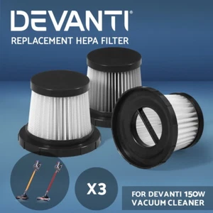 Devanti Handstick Vacuum Cleaner Stick Cordless Vac Replacement Filter - 3 PCS - Picture 1 of 5