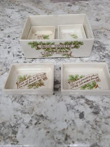 Vintage Royal Doulton Churchill Porcelain Cigarette Box, 4 Ashtrays - Picture 1 of 14