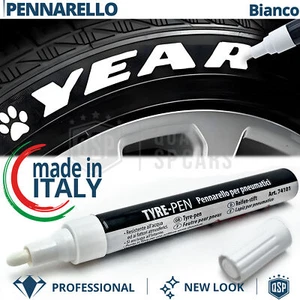 Pennarello Pneumatici BIANCO Scritte Gomme INDELEBILE RESITENTE ad Acqua e Tempo - Foto 1 di 9
