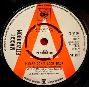 Maggie Fitzgibbon Please Don't Look Back 7"UK PROMO 1970 Newcomers Actress VINYL - Picture 1 of 2