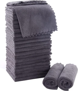 Ultra Soft Premium Washcloths Set - 12 X 12 Inches - 24 Pack - Quick Drying - Hi - Picture 1 of 12
