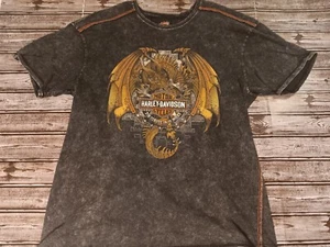 Harley Davidson T-Shirt Smoky Mountain Dragon US 129 2017 Tennessee Black XL - Picture 1 of 7