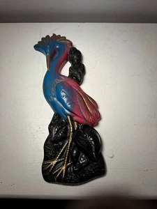 1969 Mille Studios Bird Of Paradise Chalk Ware Wall Plaque - Picture 1 of 11