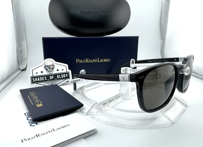 POLO RALPH LAUREN PH 4208U 5001/3 SHINY BLACK BROWN MENS SUNGLASSES AUTHENTIC - Image 1 of 4