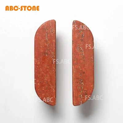 2件装天然红色石灰石门把手装饰复古门把手 — 第 1/3 张图片