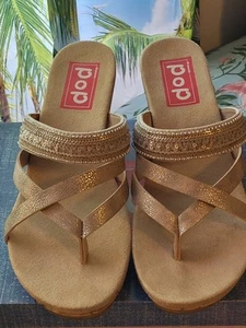 Hana Beaded Glitter Sandles By Pop Womens Size 9 - Picture 1 of 12
