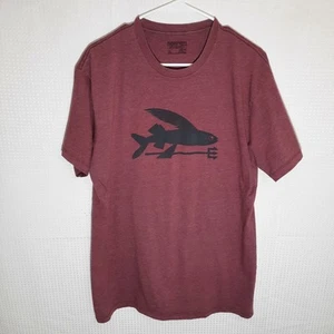 Camiseta Patagonia XL Hombre Granate Pez Volador Tridente Gráfico Algodón Orgánico - Imagen 1 de 6