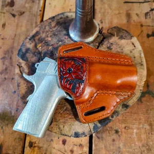 OWB Western Leather Holster - Open Top Leather Gun Holster- Choose Models - Picture 1 of 2