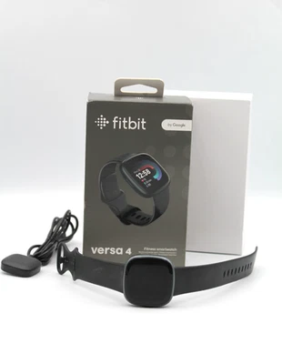 Fitbit Versa 4 Activity Tracker - Black/Graphite | Boxed - Image 1 of 4