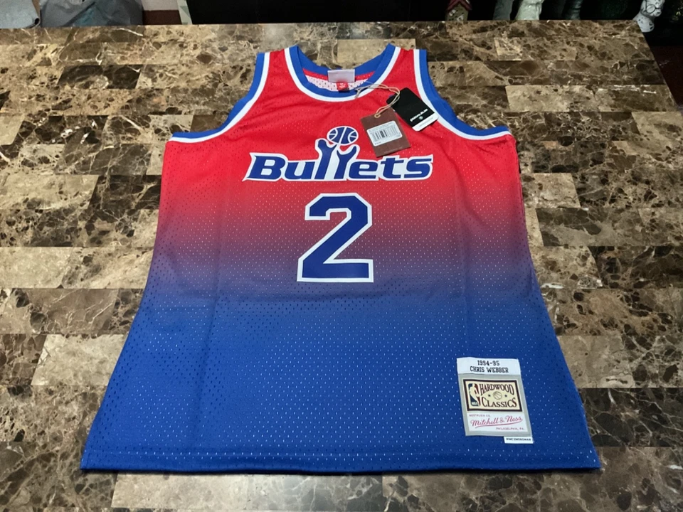 Camiseta deportiva Mitchell & Ness Swingman 1994-95 Chris Webber #2 Bullets para hombre $130 grande Foto 1 de 4