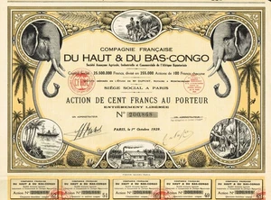 AFRICA COMPANY OF UPPER & LOWER CONGO stock certificate/bond - Picture 1 of 1