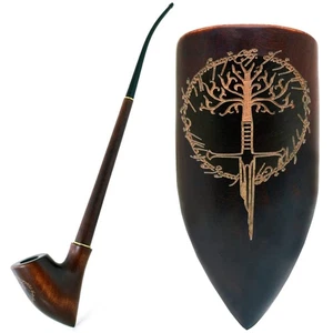 13,2 Zoll (33 cm) lange Churchwarden Tabakpfeife aus Holz. Tolkien-Inspired e... - Bild 1 von 4