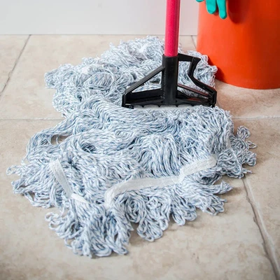 Carlisle 369674B14 Flo-Pac #24 Rayon Cotton Blend Large Looped-End Mop, 18" New - Image 1 of 2