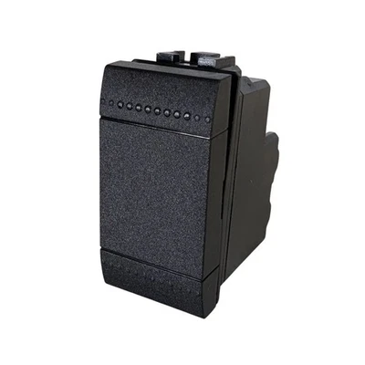 A2ZWORLD Interruttore Bipolare 2P 16A 220V MBL Nero 1M Compatibile Bticino Living Interna